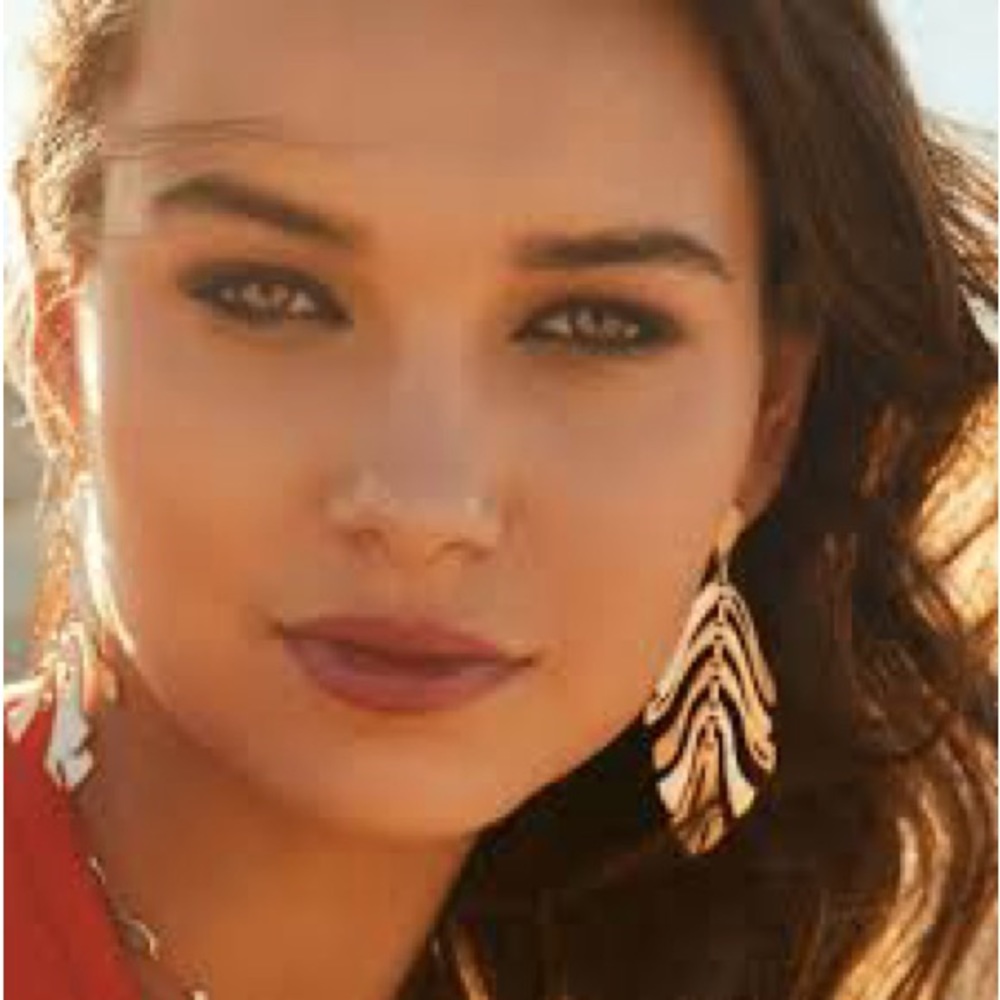 Kendra Scott Rose Gold Luca Statement Earrings